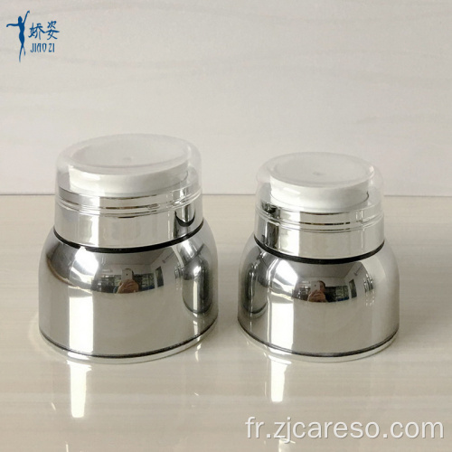 Flacon Airless argent brillant 30 ml 50 ml